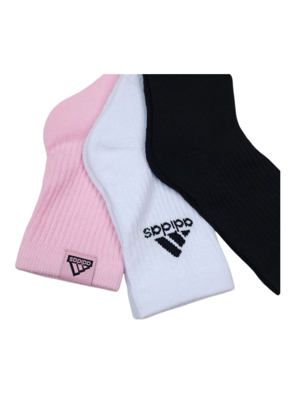 Adidas Mens Cushioned High Quarter Socks 3-Pack Large Shoe Size 6-12 - Picture 3 of 9